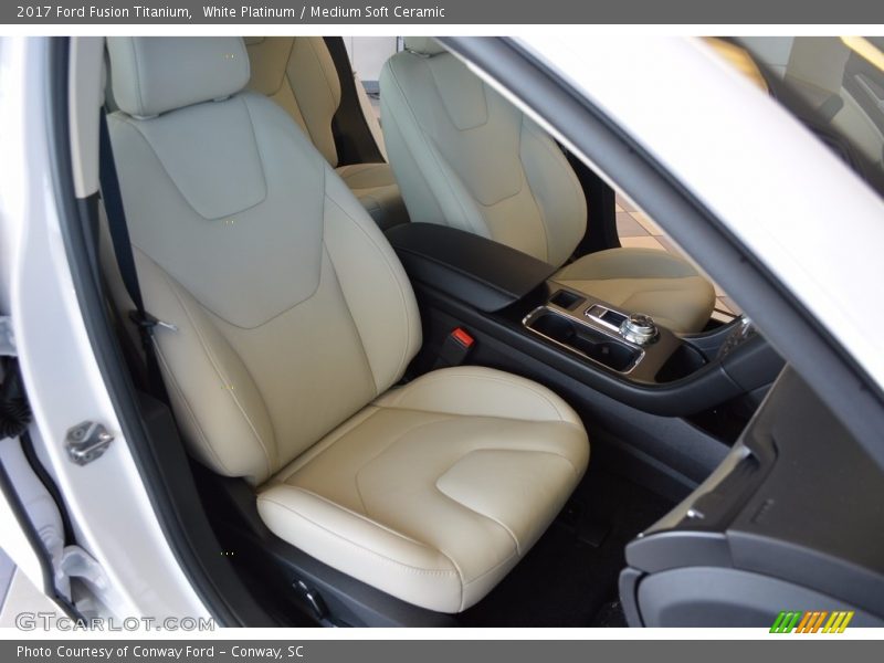 White Platinum / Medium Soft Ceramic 2017 Ford Fusion Titanium