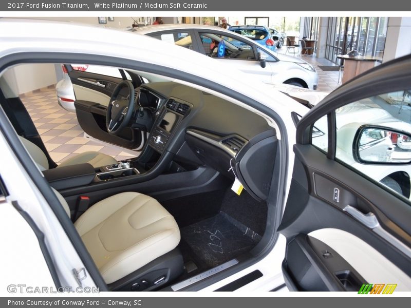 White Platinum / Medium Soft Ceramic 2017 Ford Fusion Titanium