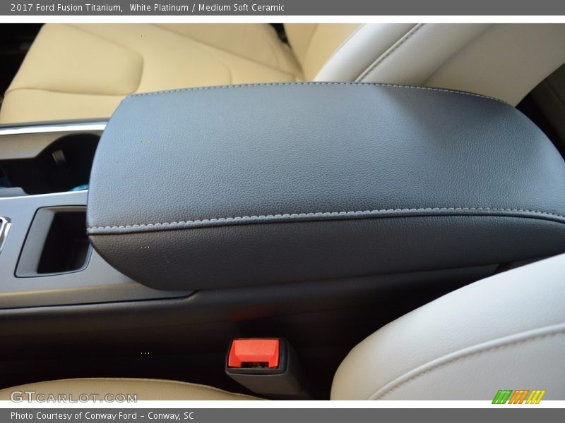 White Platinum / Medium Soft Ceramic 2017 Ford Fusion Titanium