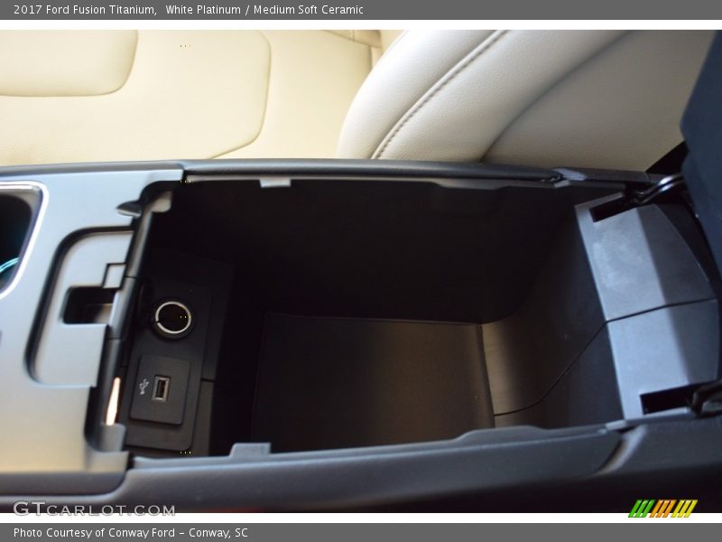 White Platinum / Medium Soft Ceramic 2017 Ford Fusion Titanium