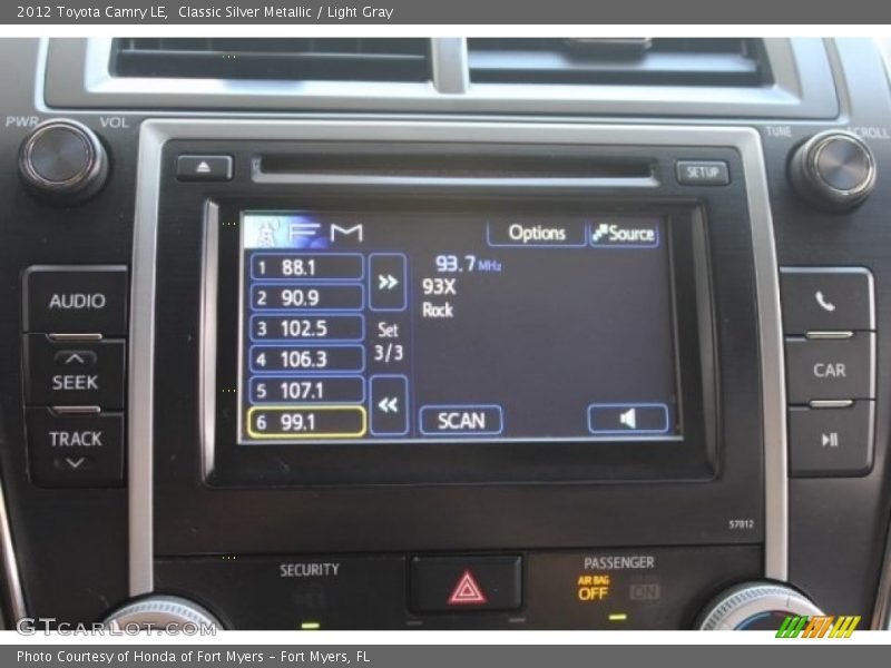 Classic Silver Metallic / Light Gray 2012 Toyota Camry LE