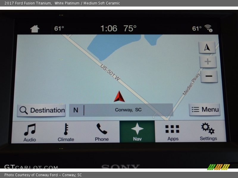 Navigation of 2017 Fusion Titanium