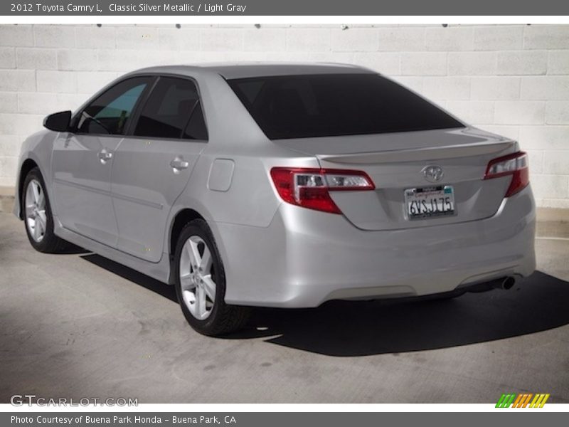 Classic Silver Metallic / Light Gray 2012 Toyota Camry L