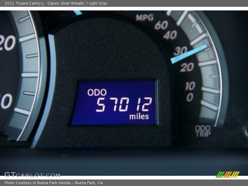 Classic Silver Metallic / Light Gray 2012 Toyota Camry L