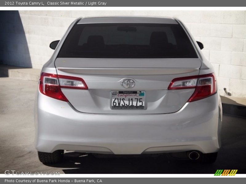 Classic Silver Metallic / Light Gray 2012 Toyota Camry L