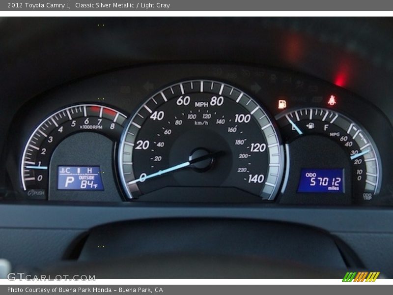 Classic Silver Metallic / Light Gray 2012 Toyota Camry L