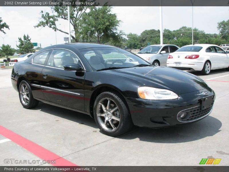 Black / Black/Beige 2002 Chrysler Sebring LXi Coupe