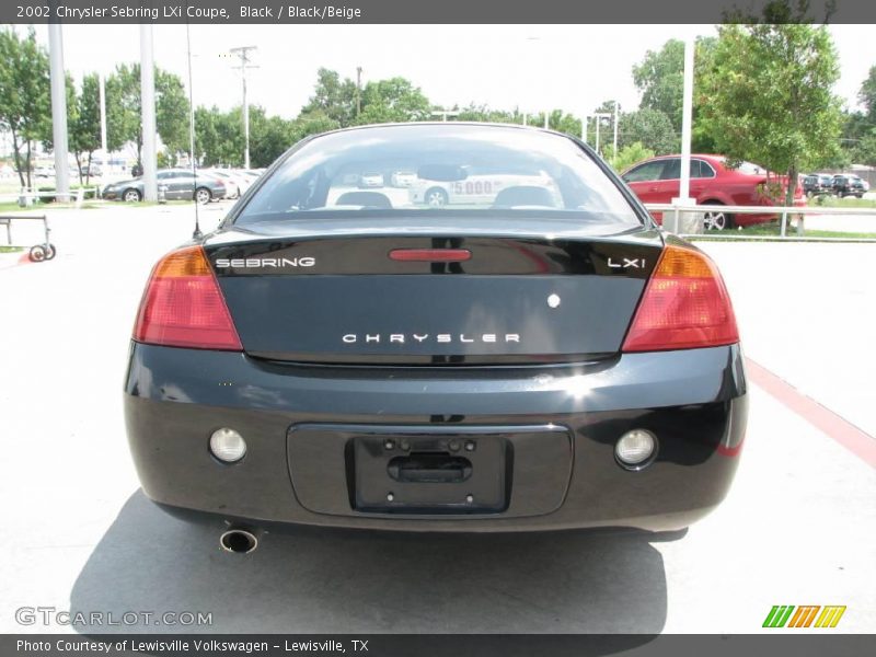 Black / Black/Beige 2002 Chrysler Sebring LXi Coupe