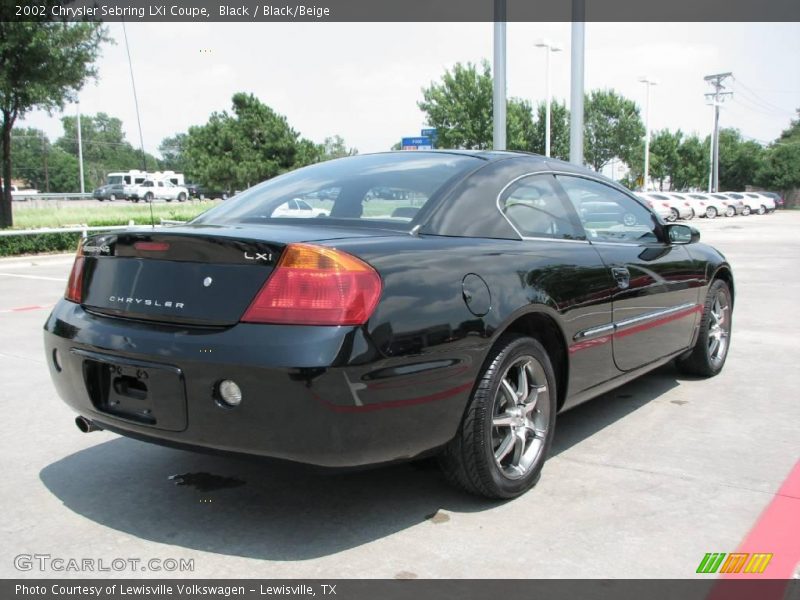 Black / Black/Beige 2002 Chrysler Sebring LXi Coupe
