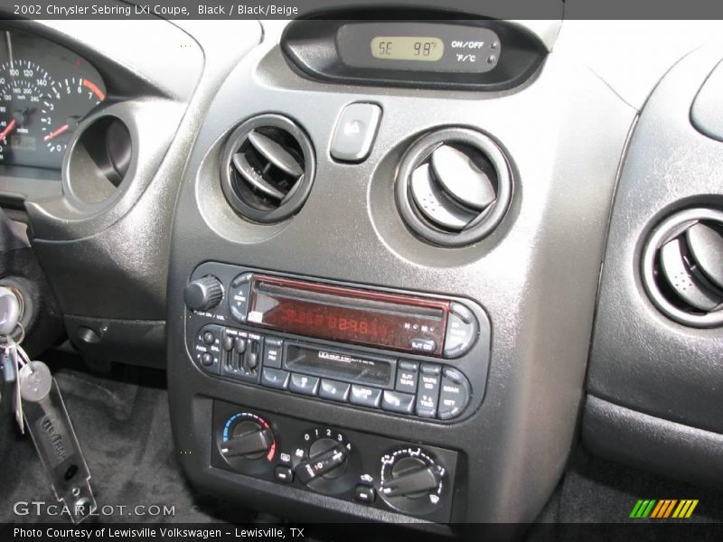 Black / Black/Beige 2002 Chrysler Sebring LXi Coupe