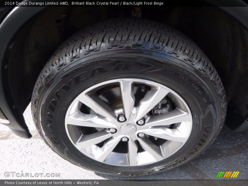 Brilliant Black Crystal Pearl / Black/Light Frost Beige 2014 Dodge Durango Limited AWD
