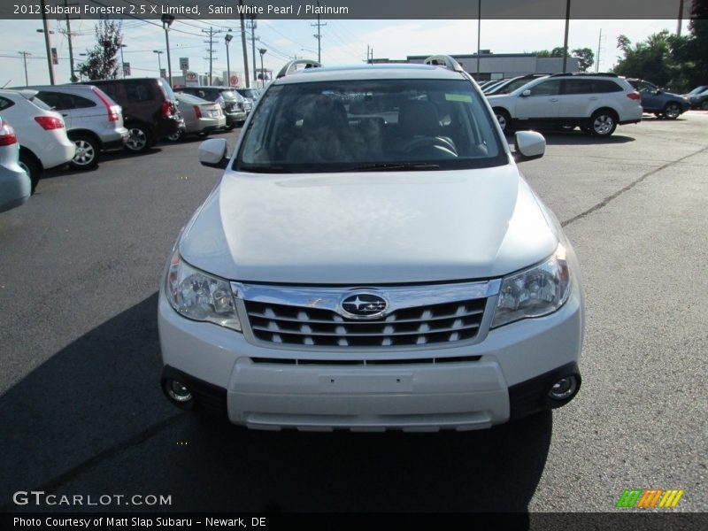 Satin White Pearl / Platinum 2012 Subaru Forester 2.5 X Limited