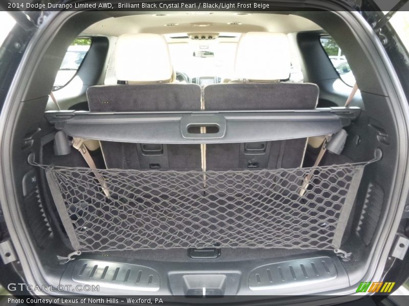 Brilliant Black Crystal Pearl / Black/Light Frost Beige 2014 Dodge Durango Limited AWD