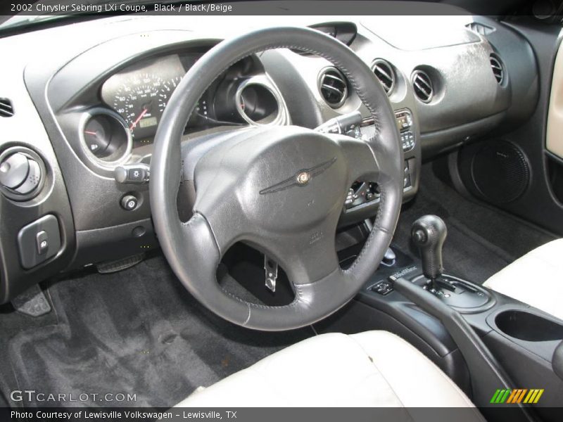 Black / Black/Beige 2002 Chrysler Sebring LXi Coupe
