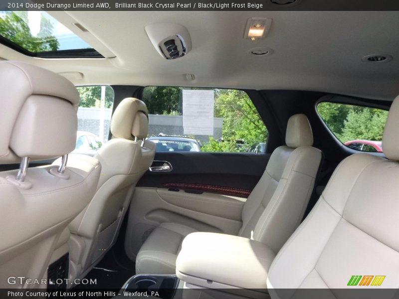 Brilliant Black Crystal Pearl / Black/Light Frost Beige 2014 Dodge Durango Limited AWD