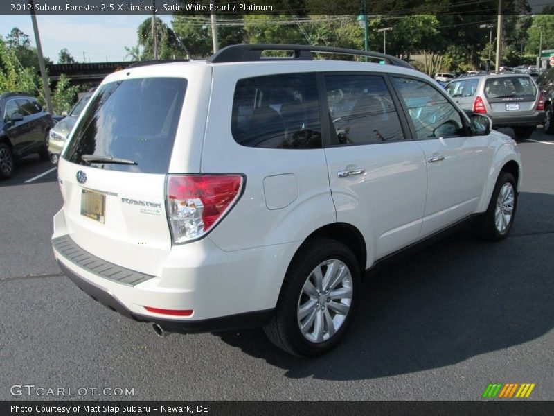 Satin White Pearl / Platinum 2012 Subaru Forester 2.5 X Limited