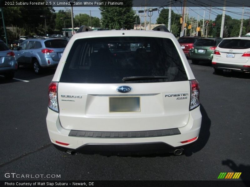 Satin White Pearl / Platinum 2012 Subaru Forester 2.5 X Limited