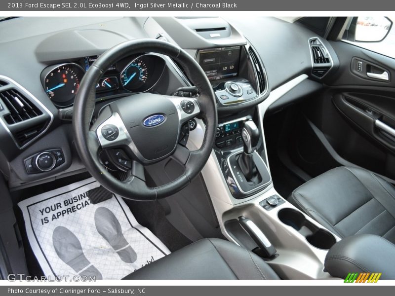 Ingot Silver Metallic / Charcoal Black 2013 Ford Escape SEL 2.0L EcoBoost 4WD