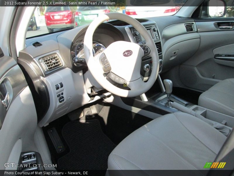 Satin White Pearl / Platinum 2012 Subaru Forester 2.5 X Limited