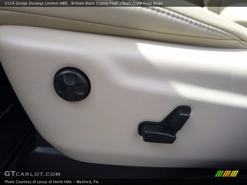 Brilliant Black Crystal Pearl / Black/Light Frost Beige 2014 Dodge Durango Limited AWD