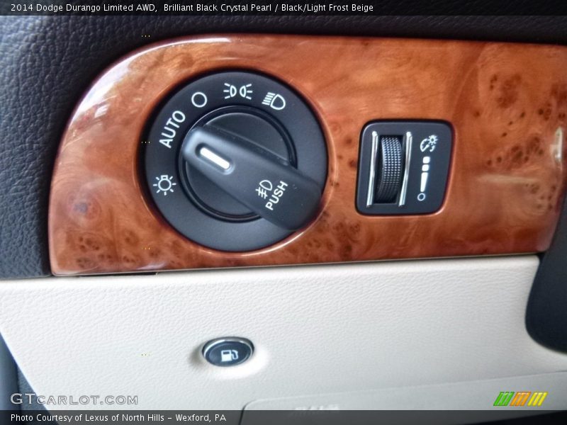 Brilliant Black Crystal Pearl / Black/Light Frost Beige 2014 Dodge Durango Limited AWD