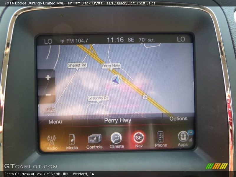 Brilliant Black Crystal Pearl / Black/Light Frost Beige 2014 Dodge Durango Limited AWD