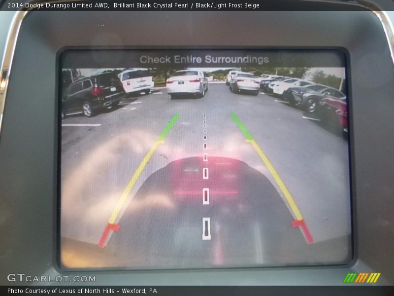 Brilliant Black Crystal Pearl / Black/Light Frost Beige 2014 Dodge Durango Limited AWD