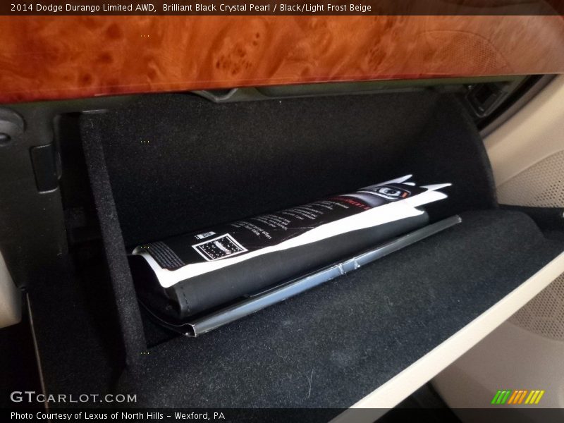 Brilliant Black Crystal Pearl / Black/Light Frost Beige 2014 Dodge Durango Limited AWD