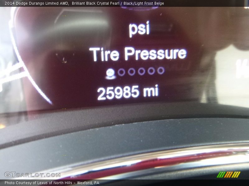 Brilliant Black Crystal Pearl / Black/Light Frost Beige 2014 Dodge Durango Limited AWD