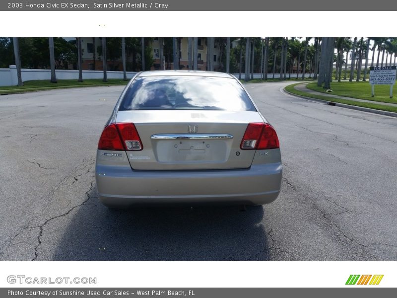 Satin Silver Metallic / Gray 2003 Honda Civic EX Sedan