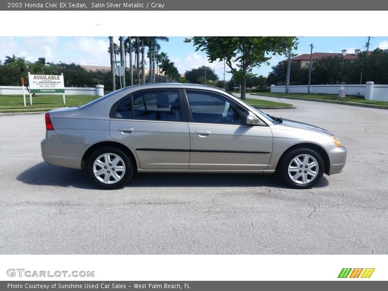 Satin Silver Metallic / Gray 2003 Honda Civic EX Sedan