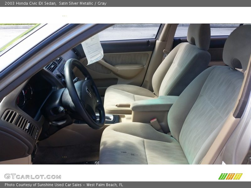 Satin Silver Metallic / Gray 2003 Honda Civic EX Sedan