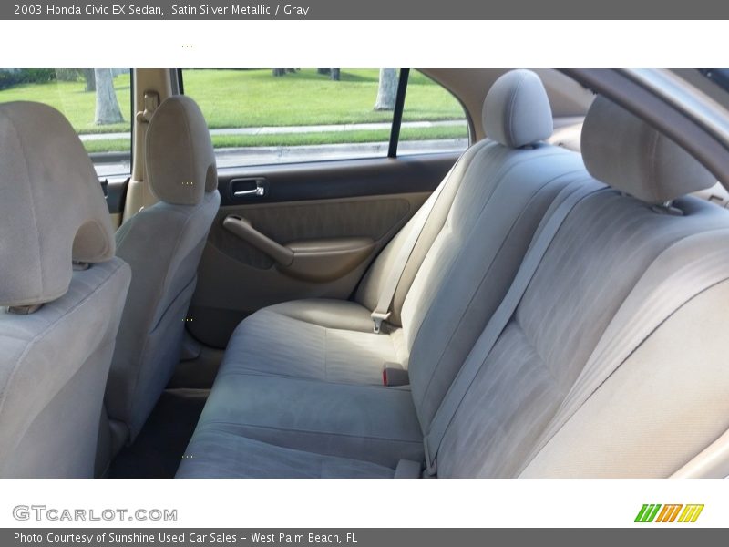 Satin Silver Metallic / Gray 2003 Honda Civic EX Sedan