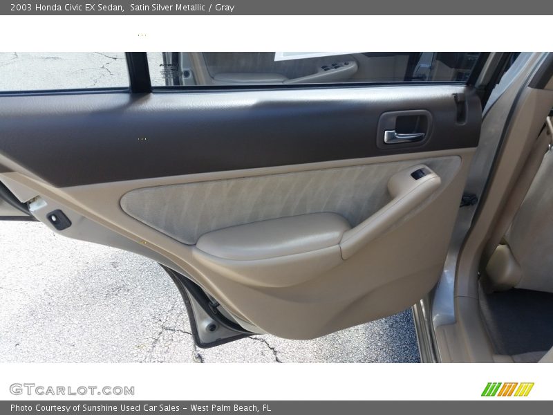 Satin Silver Metallic / Gray 2003 Honda Civic EX Sedan