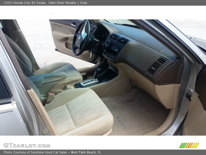 Satin Silver Metallic / Gray 2003 Honda Civic EX Sedan