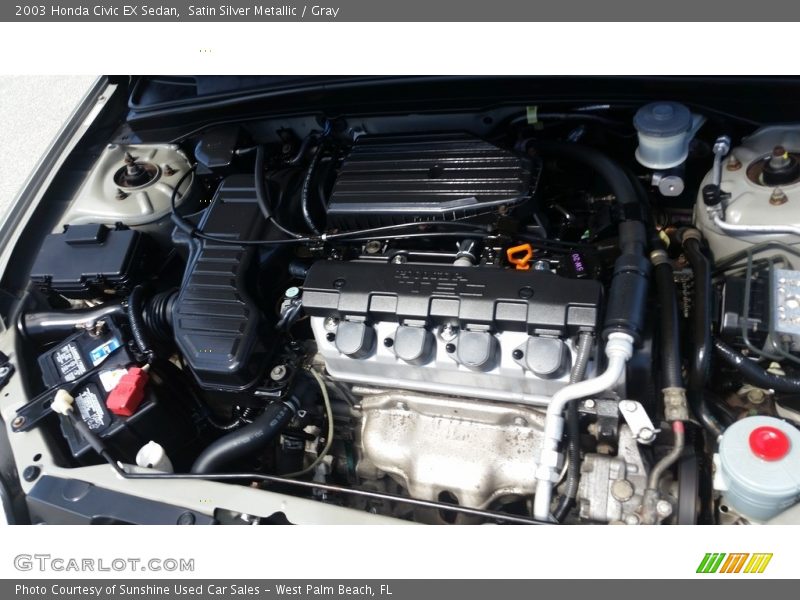 Satin Silver Metallic / Gray 2003 Honda Civic EX Sedan