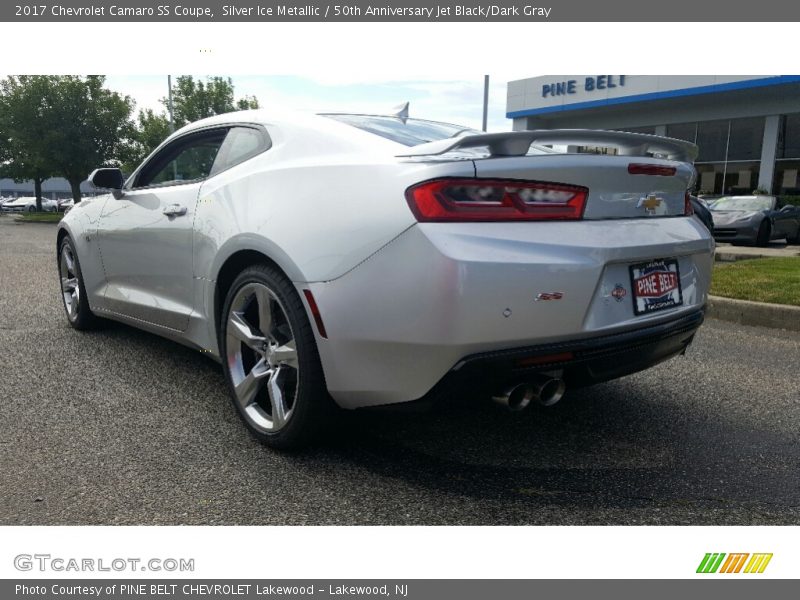 Silver Ice Metallic / 50th Anniversary Jet Black/Dark Gray 2017 Chevrolet Camaro SS Coupe