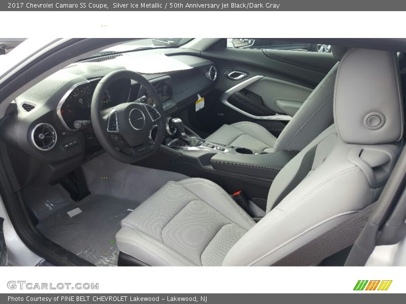 Silver Ice Metallic / 50th Anniversary Jet Black/Dark Gray 2017 Chevrolet Camaro SS Coupe