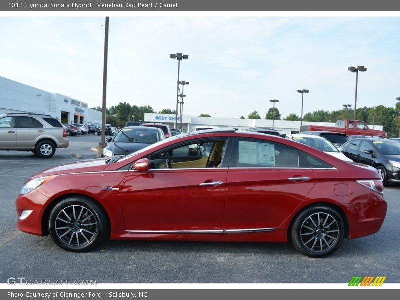 Venetian Red Pearl / Camel 2012 Hyundai Sonata Hybrid