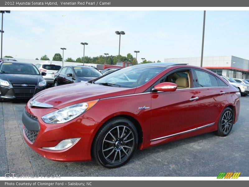 Venetian Red Pearl / Camel 2012 Hyundai Sonata Hybrid