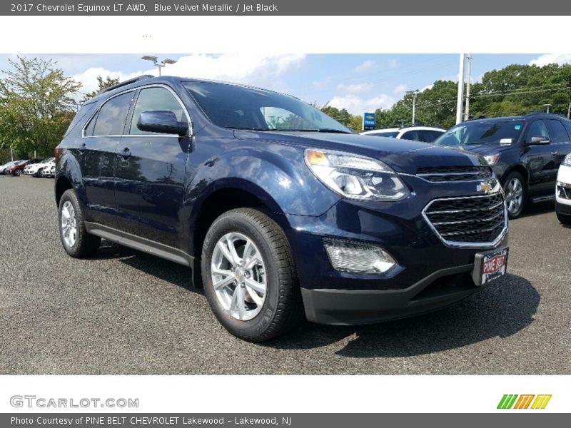 Blue Velvet Metallic / Jet Black 2017 Chevrolet Equinox LT AWD