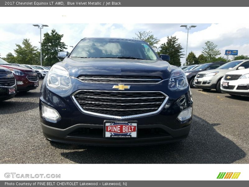 Blue Velvet Metallic / Jet Black 2017 Chevrolet Equinox LT AWD