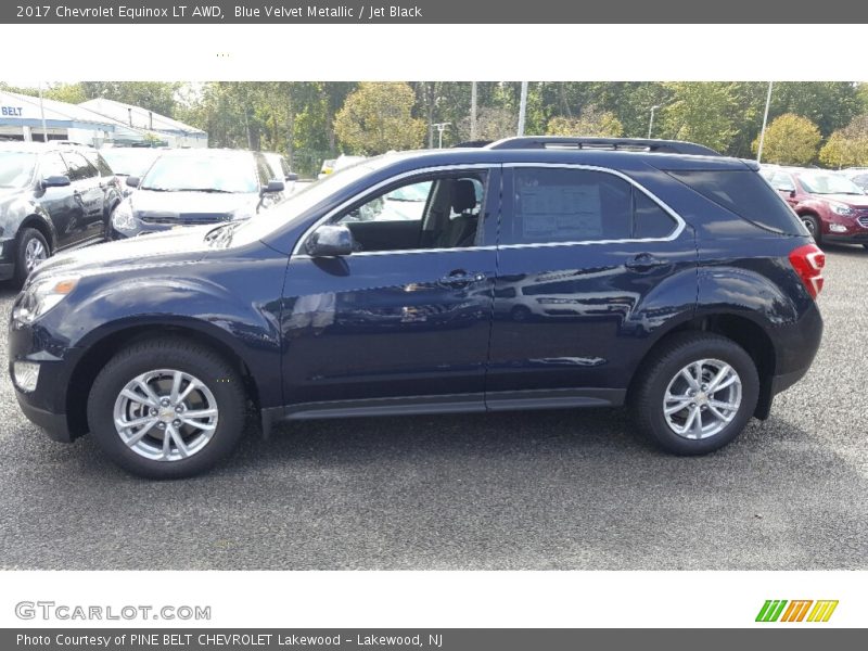 Blue Velvet Metallic / Jet Black 2017 Chevrolet Equinox LT AWD