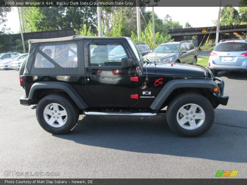 Black / Dark Slate Gray/Medium Slate Gray 2008 Jeep Wrangler X 4x4