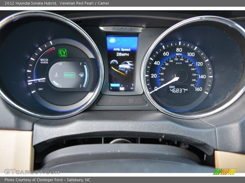 Venetian Red Pearl / Camel 2012 Hyundai Sonata Hybrid
