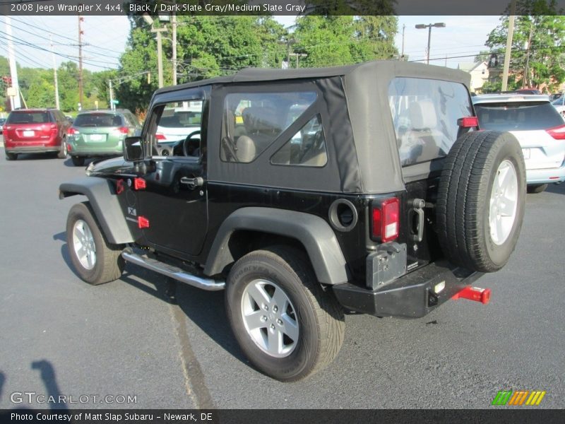 Black / Dark Slate Gray/Medium Slate Gray 2008 Jeep Wrangler X 4x4