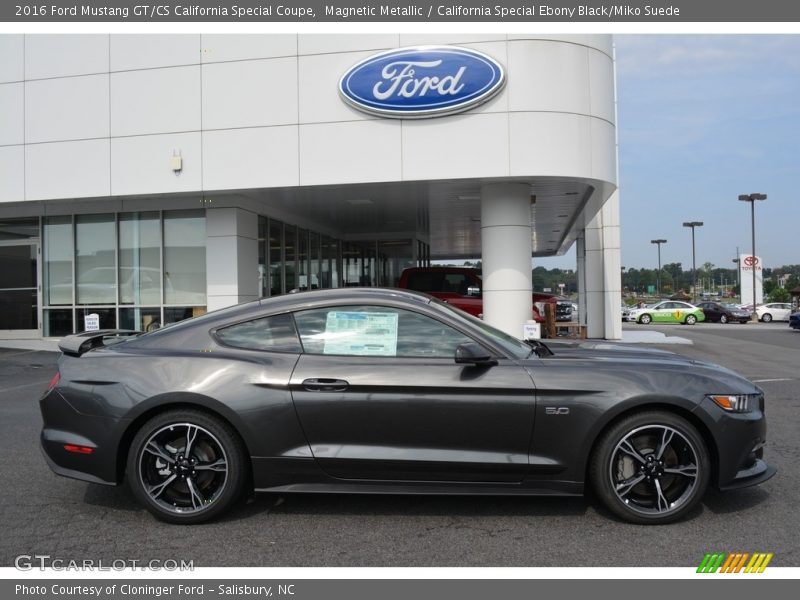 Magnetic Metallic / California Special Ebony Black/Miko Suede 2016 Ford Mustang GT/CS California Special Coupe
