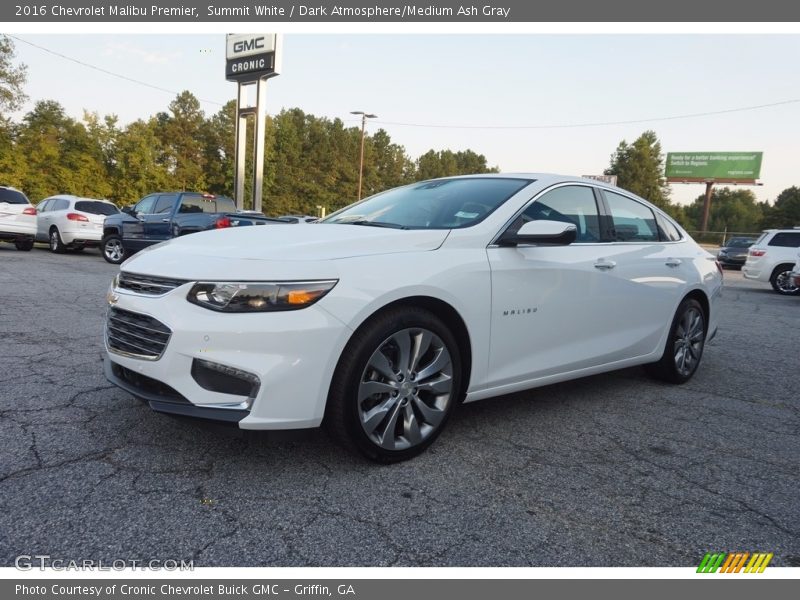 Summit White / Dark Atmosphere/Medium Ash Gray 2016 Chevrolet Malibu Premier