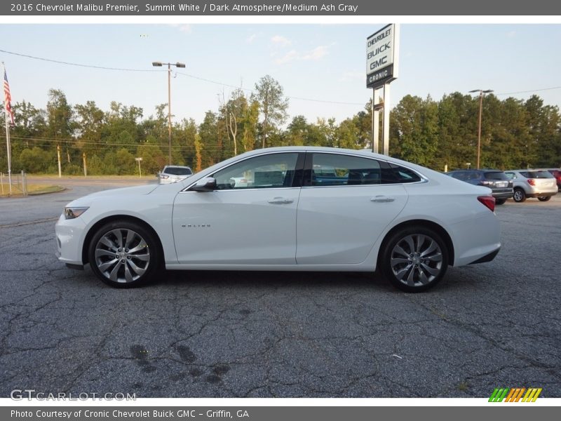 Summit White / Dark Atmosphere/Medium Ash Gray 2016 Chevrolet Malibu Premier
