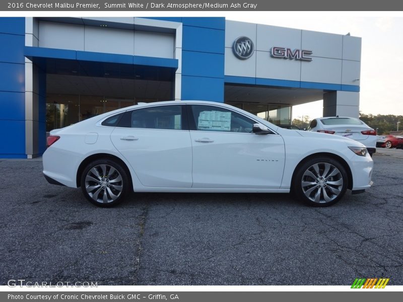 Summit White / Dark Atmosphere/Medium Ash Gray 2016 Chevrolet Malibu Premier